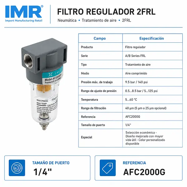 Filtro De Aire Neumatico Serie A/B