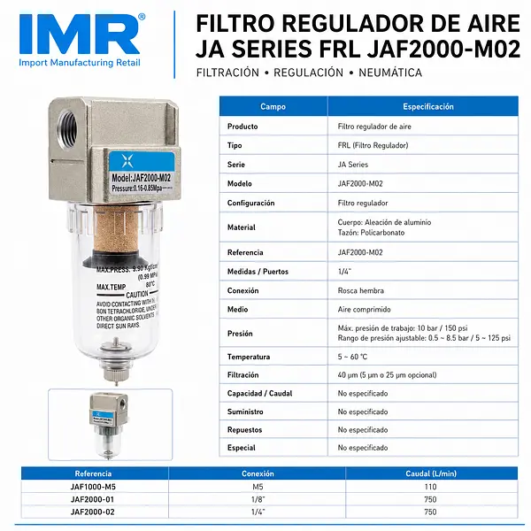 Filtro De Aire Neumatico Serie Ja