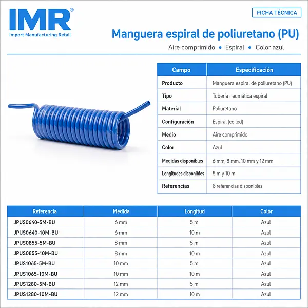 Manguera Tubing Espiral